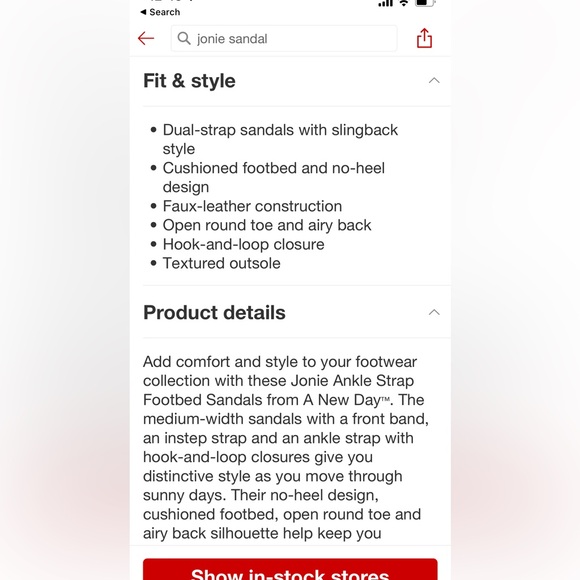 Women’s Jonie ankle strap footbed sandals a new day Off White size 9.5 - Picture 5 of 7